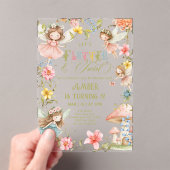 Flutter and Twirl Fairy Any Age Princess Birthday Acryl Uitnodigingen (Insitu (Draagbaar))