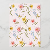 Flutter and Twirl Fairy Any Age Princess Birthday Folie Uitnodiging (Achterkant)