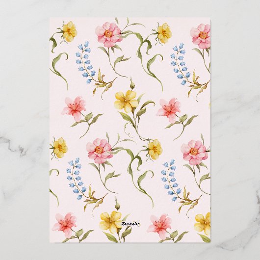 Flutter and Twirl Fairy Any Age Princess Birthday Folie Uitnodiging (Achterkant)