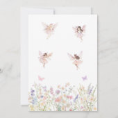 Flutter and Twirl Fairy First 1st Birthday Kaart (Achterkant)