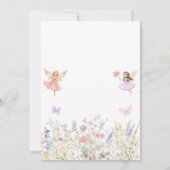 Flutter and Twirl Fairy First 1st Birthday Kaart (Achterkant)