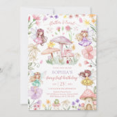 Flutter and Twirl Fairy First 1st Birthday Kaart (Voorkant)