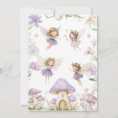 Flutter and Twirl Fairy First 1st Birthday Kaart (Achterkant)