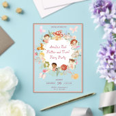 Flutter and Twirl Fairy Garden Verjaardagsuitnodig Acryl Uitnodigingen (Insitu (Huwelijk))