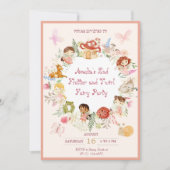 Flutter and Twirl Fairy Garden Verjaardagsuitnodig Kaart (Voorkant)