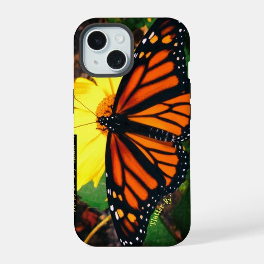 *'Flutter-By'-ontwerp iPhone 15 Case (Achterkant)