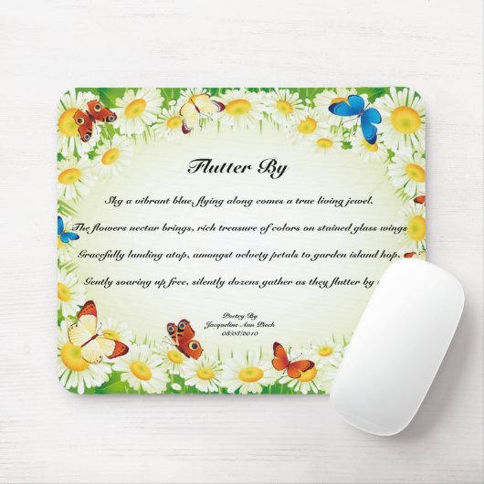 Flutter door gedicht Muismat (Met muis)