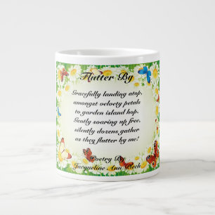 Flutter door grote koffiekop