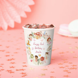 Flutter en Kronkel Fairy Garden Verjaardag Papieren Bekers