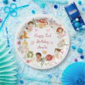 Flutter en Kronkel Fairy Garden Verjaardag Papieren Bordje (Feest)