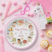 Flutter en Kronkel Fairy Garden Verjaardag Papieren Bordje (Feest)