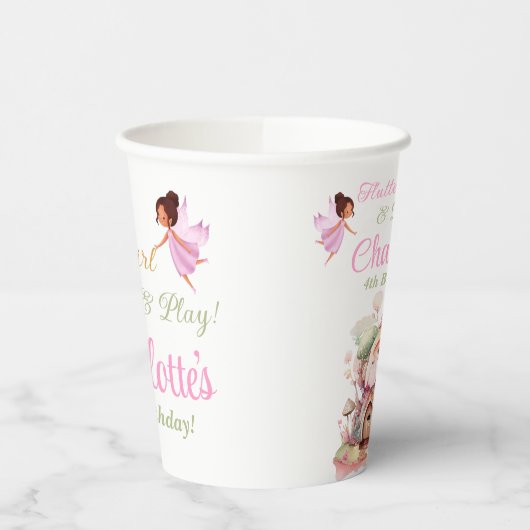 Flutter en Kronkel Fairy Verjaardagsfeestbekers Papieren Bekers (Links)