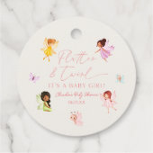 Flutter en Twirl Betoverd Fairy Baby shower Bedankjes Labels (Achterkant)