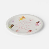 Flutter en Twirl Betoverd Fairy Baby shower Papieren Bordje (Gekanteld)