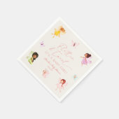 Flutter en Twirl Betoverd Fairy Baby shower Servet (Hoek)