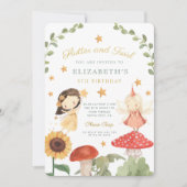 Flutter en twirl betoverde fee verjaardag kaart (Voorkant)