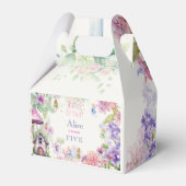 Flutter en twirl Fairy tuin waterverf verjaardag Bedankdoosjes (Voorkant Zijde)
