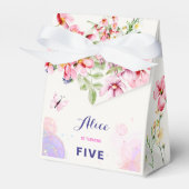 Flutter en twirl Fairy tuin waterverf verjaardag Bedankdoosjes (Voorkant Zijde)