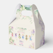 Flutter en twirl Fairy tuin waterverf verjaardag Bedankdoosjes (Voorkant Zijde)