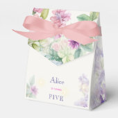 Flutter en twirl Fairy tuin waterverf verjaardag Bedankdoosjes (Voorkant Zijde)