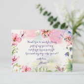 Flutter en twirl Fairy tuin waterverf verjaardag Bedankkaart (Staand voorkant)