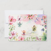 Flutter en twirl Fairy tuin waterverf verjaardag Bedankkaart (Achterkant)