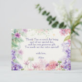Flutter en twirl Fairy tuin waterverf verjaardag Bedankkaart (Staand voorkant)