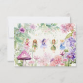 Flutter en twirl Fairy tuin waterverf verjaardag Bedankkaart (Achterkant)