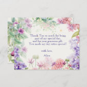 Flutter en twirl Fairy tuin waterverf verjaardag Bedankkaart (Voorkant / Achterkant)