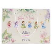 Flutter en twirl Fairy tuin waterverf verjaardag Groot Cadeauzakje (Achterkant)