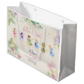 Flutter en twirl Fairy tuin waterverf verjaardag Groot Cadeauzakje (Voorkant Gekanteld)