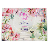 Flutter en twirl Fairy tuin waterverf verjaardag Groot Cadeauzakje (Voorkant)