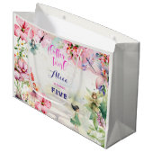 Flutter en twirl Fairy tuin waterverf verjaardag Groot Cadeauzakje (Voorkant Gekanteld)