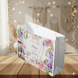 Flutter en twirl Fairy tuin waterverf verjaardag Groot Cadeauzakje