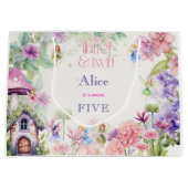 Flutter en twirl Fairy tuin waterverf verjaardag Groot Cadeauzakje (Voorkant)