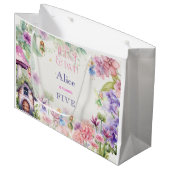Flutter en twirl Fairy tuin waterverf verjaardag Groot Cadeauzakje (Voorkant Gekanteld)