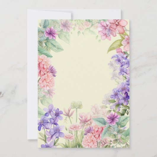 Flutter en twirl Fairy tuin waterverf verjaardag Kaart (Achterkant)