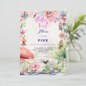 Flutter en twirl Fairy tuin waterverf verjaardag Kaart (Staand voorkant)