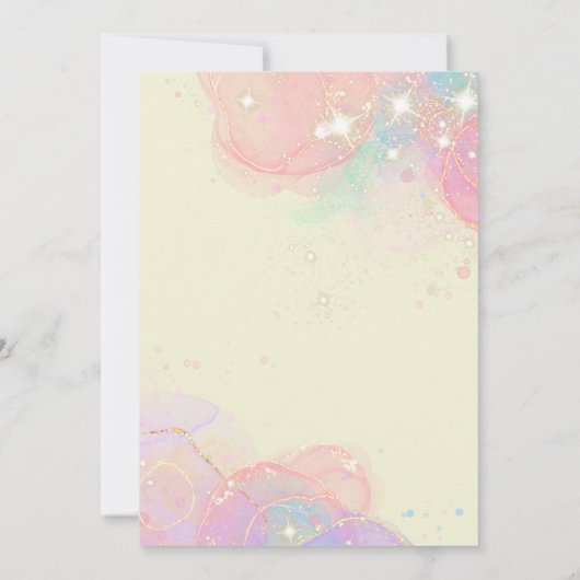 Flutter en twirl Fairy tuin waterverf verjaardag Kaart (Achterkant)