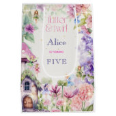 Flutter en twirl Fairy tuin waterverf verjaardag Medium Cadeauzakje (Achterkant)