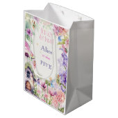 Flutter en twirl Fairy tuin waterverf verjaardag Medium Cadeauzakje (Achterkant Gekanteld)