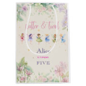 Flutter en twirl Fairy tuin waterverf verjaardag Medium Cadeauzakje (Voorkant)