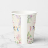 Flutter en twirl Fairy tuin waterverf verjaardag Papieren Bekers (Rechts)