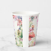 Flutter en twirl Fairy tuin waterverf verjaardag Papieren Bekers (Rechts)