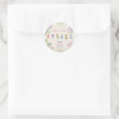 Flutter en twirl Fairy tuin waterverf verjaardag Ronde Sticker (Tas)