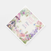 Flutter en twirl Fairy tuin waterverf verjaardag Servet (Hoek)