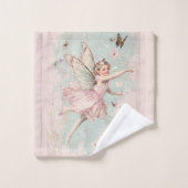 Flutter en Twirl Flower feeënmeisje Bad Handdoek (Wasdoekje)