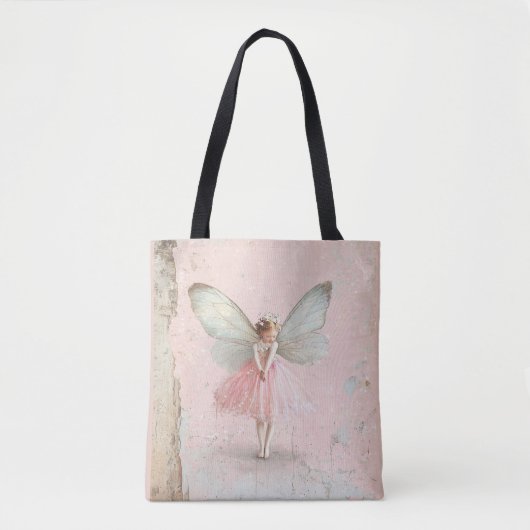 Flutter en Twirl Flower feeënmeisje Tote Bag (Voorkant)