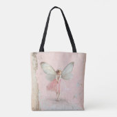 Flutter en Twirl Flower feeënmeisje Tote Bag (Achterkant)