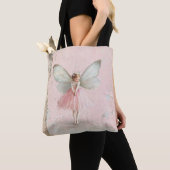 Flutter en Twirl Flower feeënmeisje Tote Bag (Dichtbij)